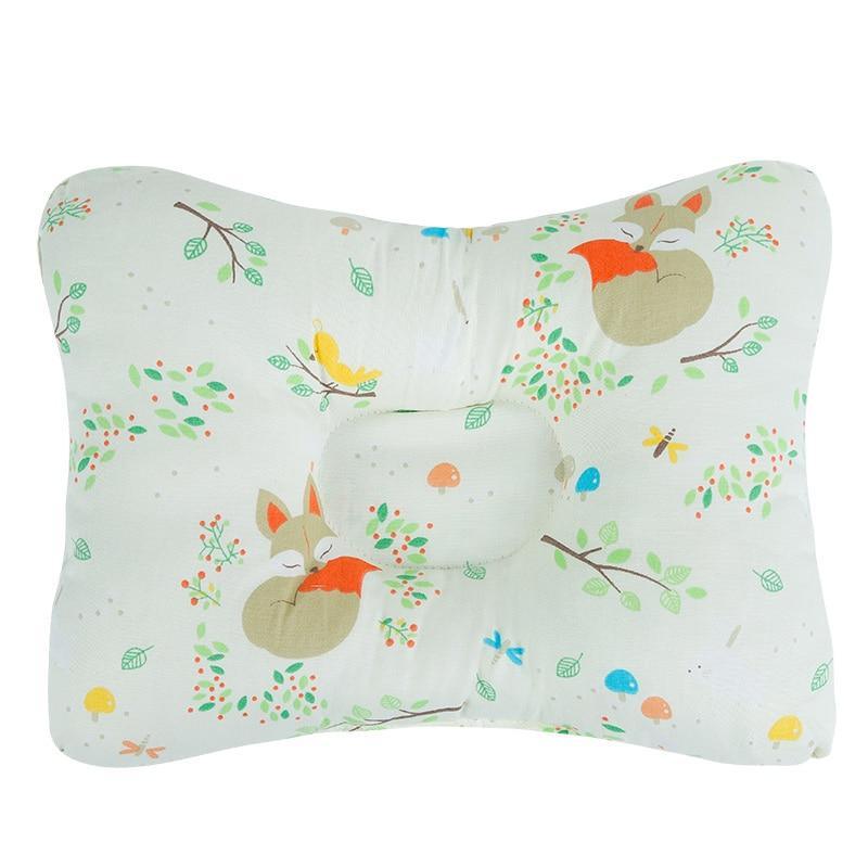 Nursing pillow for baby by Stevvex with pastel animal print foxes and leaves, modern decor on Tampa Home & Garden Store