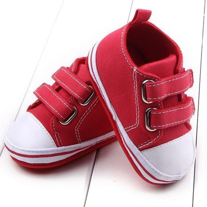 Baby shoes red walkers sneakers pair with Velcro straps 0-12M on Tampa Home & Garden Store
