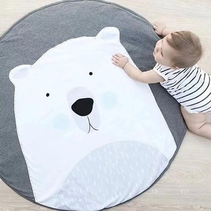 Cartoon Animals Baby Play Mat Round Pad for Kids