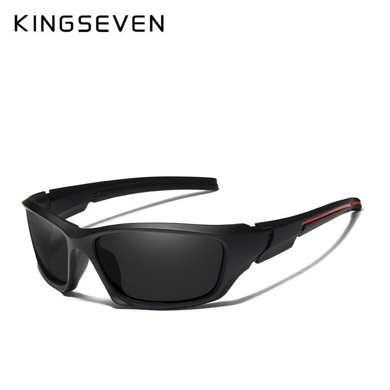 Stevvex polarized sunglasses with TR90 frame, black sport wraparound eyewear for men on Tampa Home & Garden Store