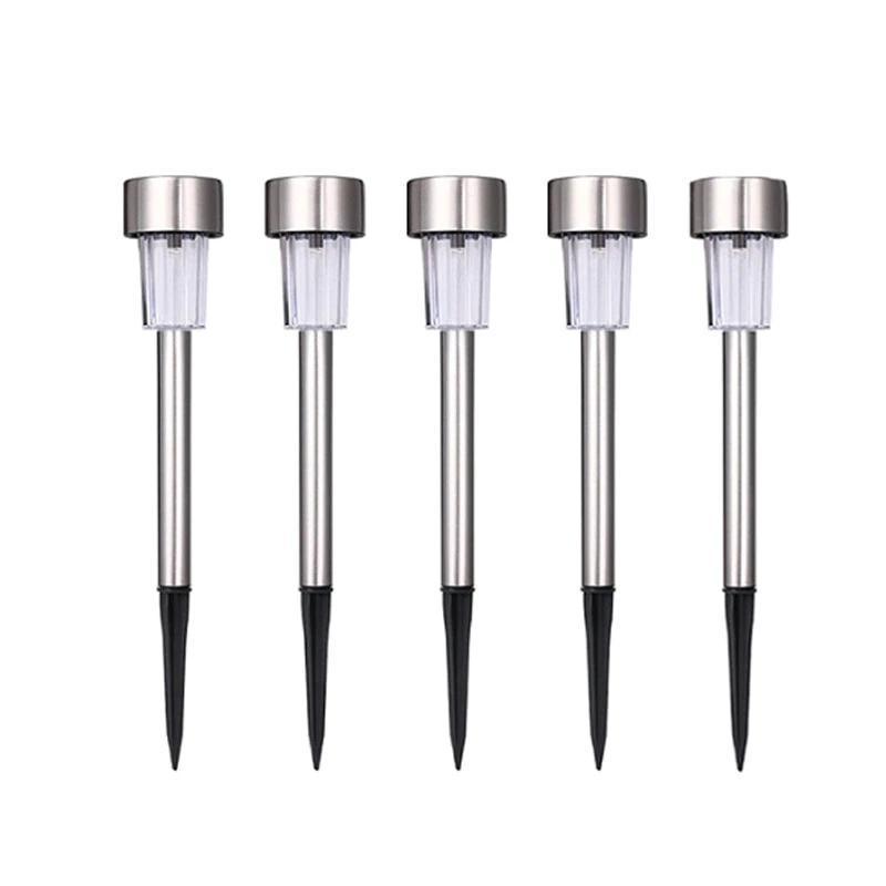 Garden premium LED solar stainless steel pathway lights, 5-pack by Stevvex on Tampa Home & Garden Store