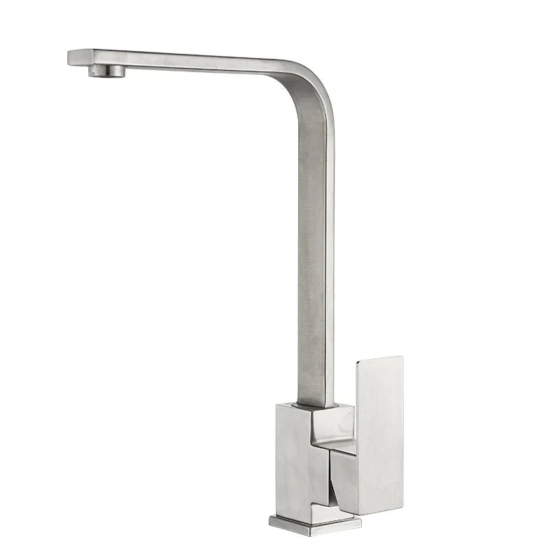 DecorBites kitchen faucet brushed nickel finish with high-arc spout hot cold mixer on Tampa Home & Garden Store