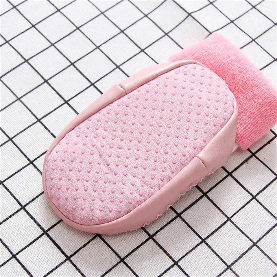 Baby warm stretchy booties sock with rubber soles pink Stevvex newborn slipper on Tampa Home & Garden Store