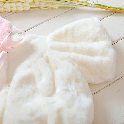 Stevvex baby girls white faux fur coat plush warm outerwear for toddlers on Tampa Home & Garden Store