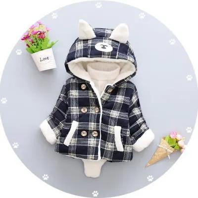 Lux Hooded Cotton Jacket for Baby Girls in Winter