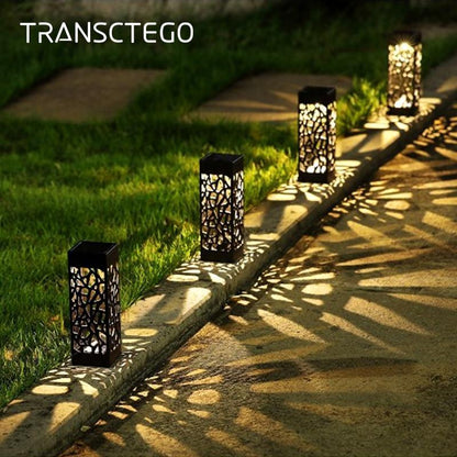 Stainless Steel Solar Lamp and Garden Pathway