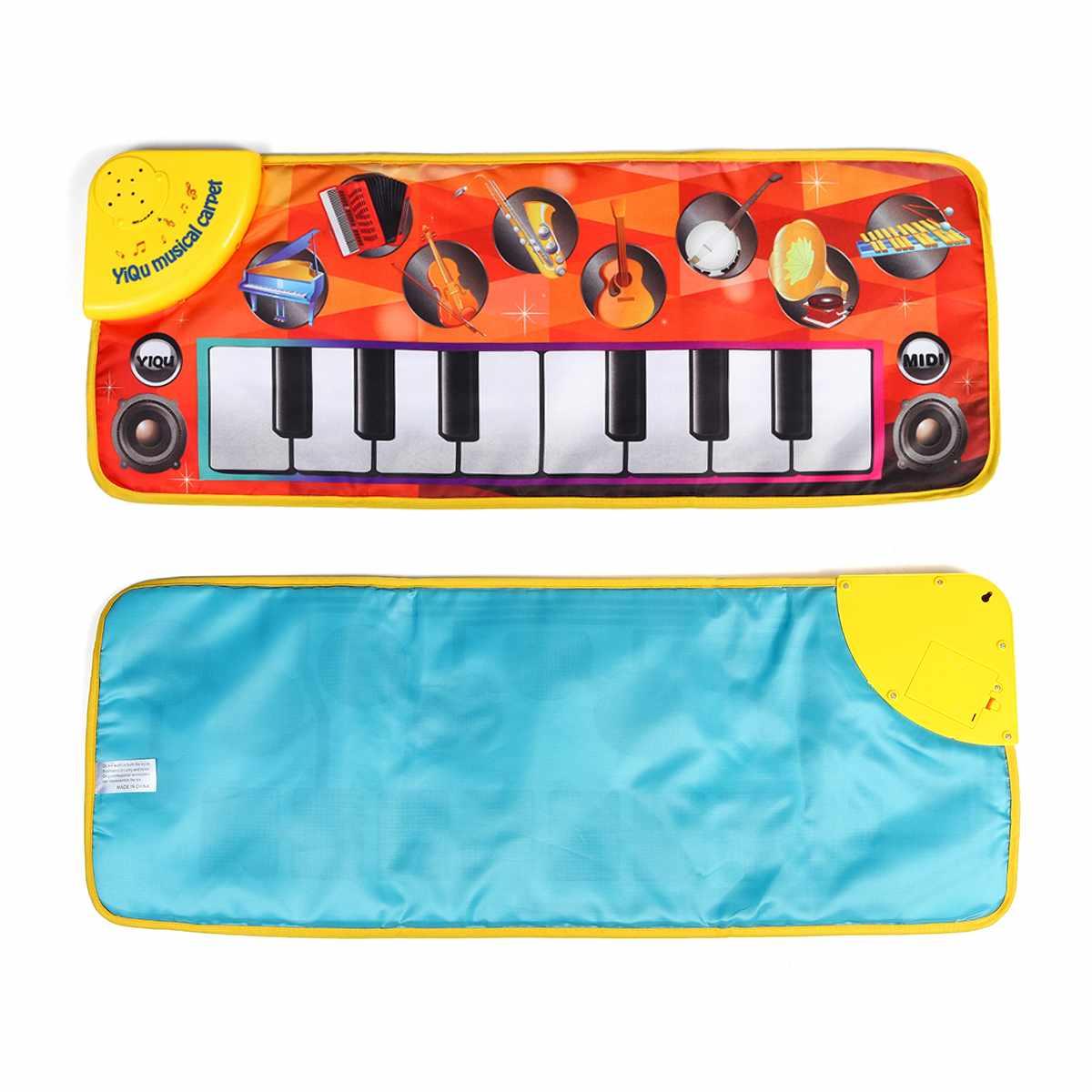 Kids musical keyboard carpet mat by Stevvex with blue underside on Tampa Home & Garden Store
