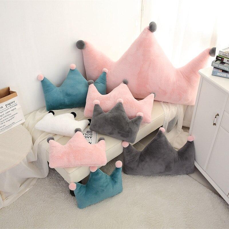 Crown plush nursing pillows by Stevvex for newborns in pink blue gray assorted baby room decor on Tampa Home & Garden Store