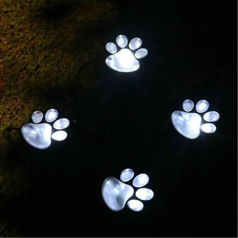 Led Solar Paw Lights for Garden Pathway 4 Pack