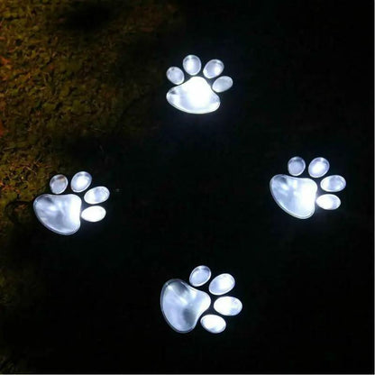 Led Solar Paw Lights for Garden Pathway 4 Pack