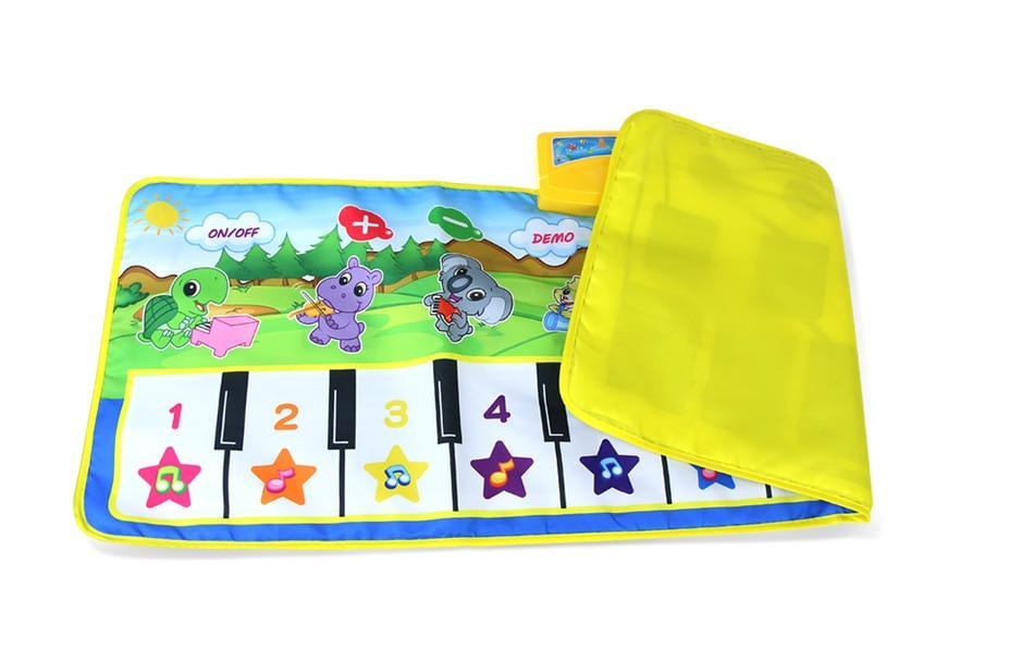 Stevvex Animals Musical Mat Carpet with 10 Keys, colorful animal graphics, touch piano on Tampa Home & Garden Store