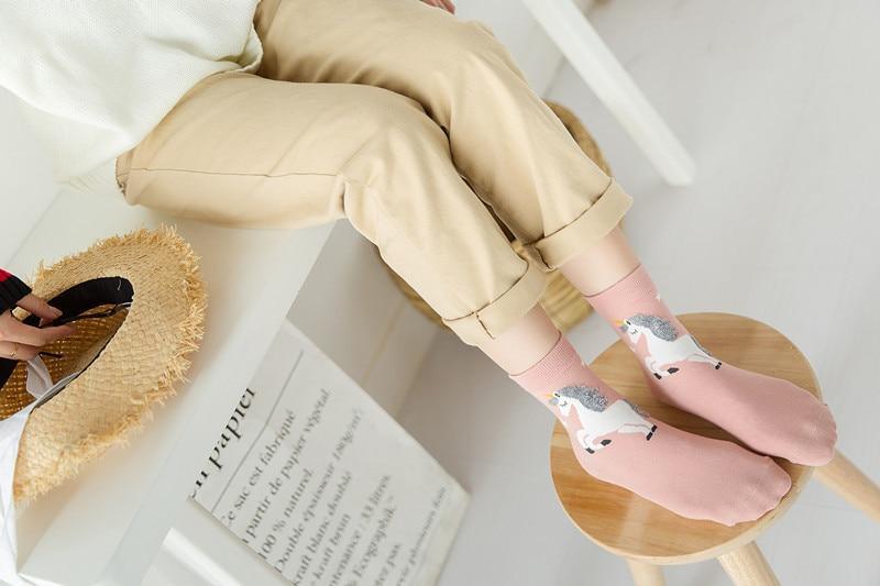 Stevvex baby socks 5-pair set, 100% cotton pink unisex winter socks with fox designs on toes on Tampa Home & Garden Store
