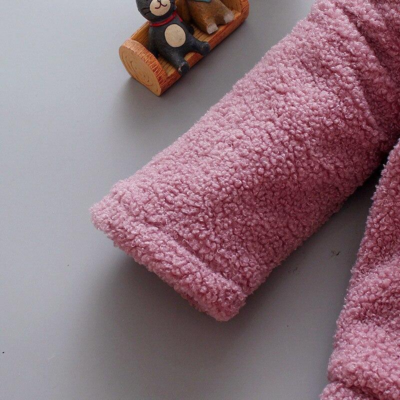 Stevvex baby girls pink sherpa winter coat with thick velvet outerwear texture on Tampa Home & Garden Store