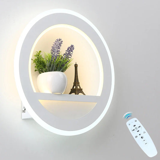 Dimmable LED Wall Light Remote Control Modern Bedroom Living Room AC90-220V - Tampa Home & Garden Store