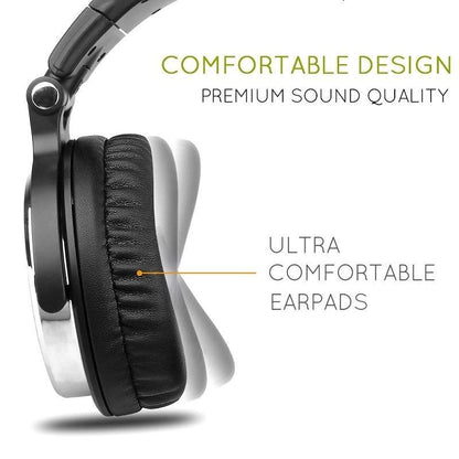 Stevvex over-ear headphones black with cushioned earpads and metal headband on Tampa Home & Garden Store