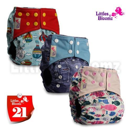 Stevvex cloth nappies set: Modern Luxury printed pocket nappies, 3-pack on Tampa Home & Garden Store