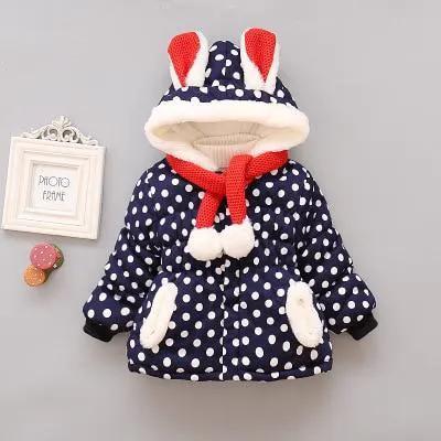 Lux Hooded Cotton Jacket for Baby Girls in Winter