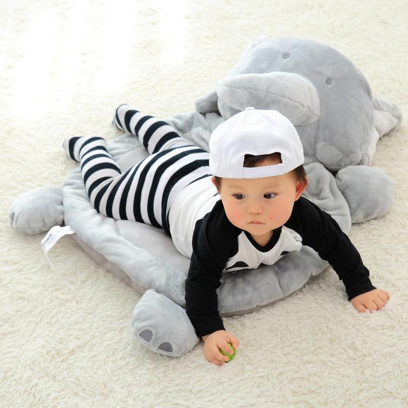 Modern Plush Climbing Carpet Play Mat Stevvex elephant design, newborn-friendly soft cotton mat on Tampa Home & Garden Store