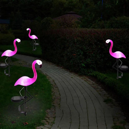 Flamingo Led Solar Garden Lamp Set For Pathway