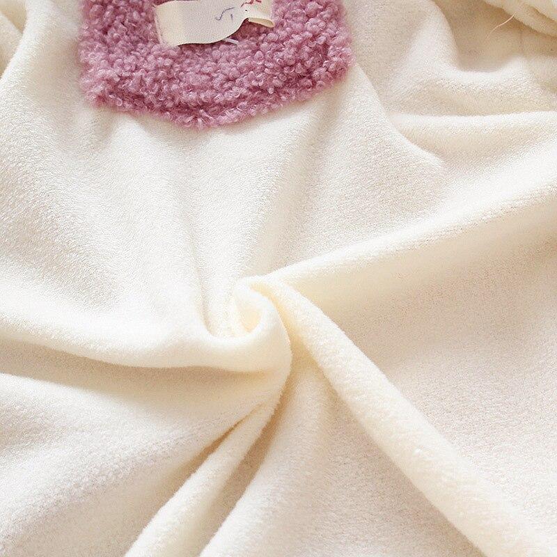 Stevvex baby winter coat close-up: ivory velvet outerwear with pink sherpa collar on Tampa Home & Garden Store