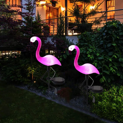 Flamingo Led Solar Garden Lamp Set For Pathway