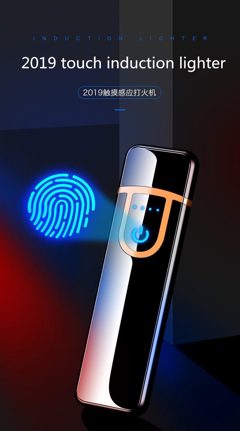 Stevvex USB charging lighter, luxury windproof slim with touch sensor and dragon gravure on Tampa Home & Garden Store