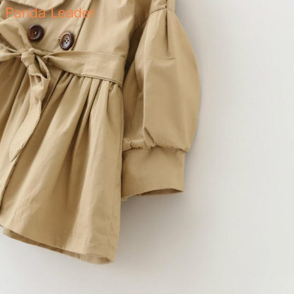 Beige baby girls 1-4T windbreaker trench coat with belt and buttons by Stevvex on Tampa Home & Garden Store