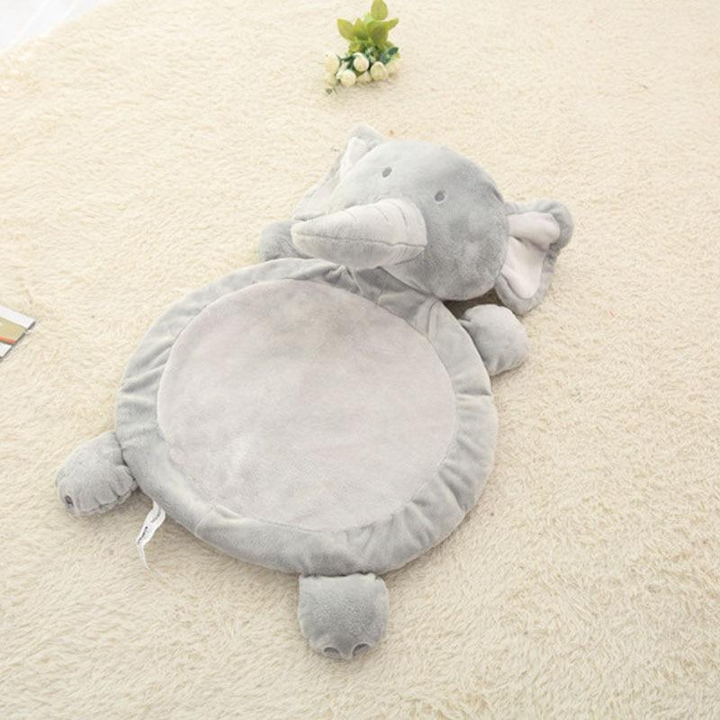 Stevvex gray elephant plush baby play mat soft cotton animal floor carpet for newborns on Tampa Home & Garden Store