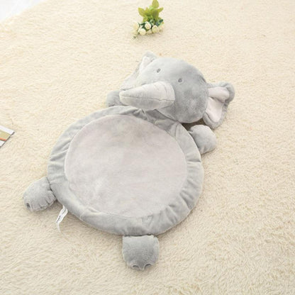 Stevvex gray elephant plush baby play mat soft cotton animal floor carpet for newborns on Tampa Home & Garden Store