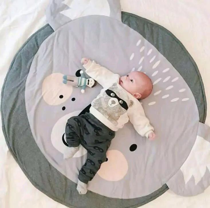 Cartoon Animals Baby Play Mat Round Pad for Kids