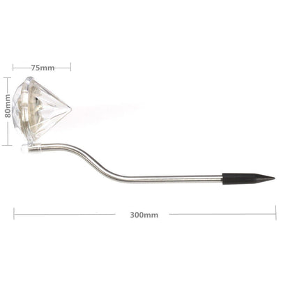 4 Pack Solar Diamond LED Lights and Garden Stakes