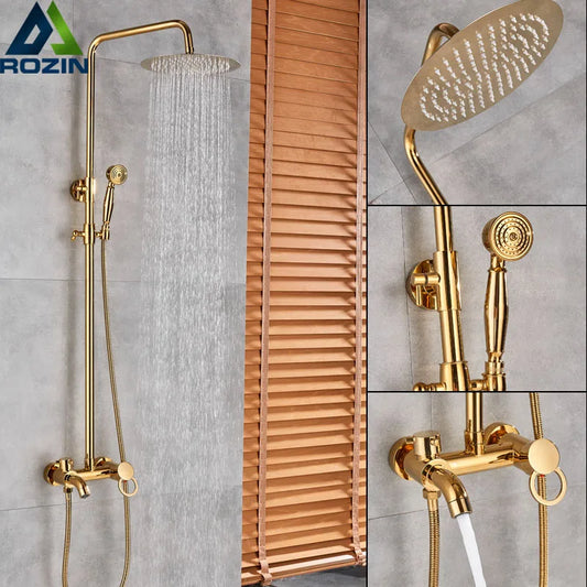 3-way Shower Faucet Set with Rainfall and Waterfall Spout - Tampa Home & Garden Store