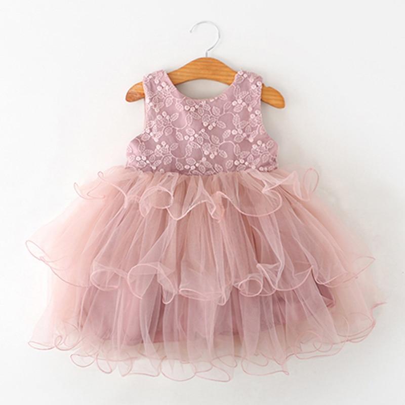 Stevvex ST15BY09876HARDY pink newborn baby dress with lace flower bodice and layered tulle skirt on Tampa Home & Garden Store