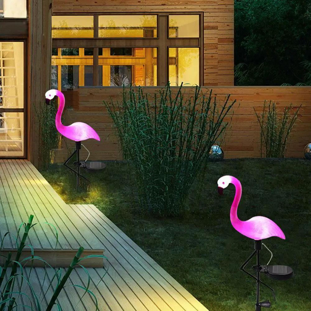 Flamingo Led Solar Garden Lamp Set For Pathway