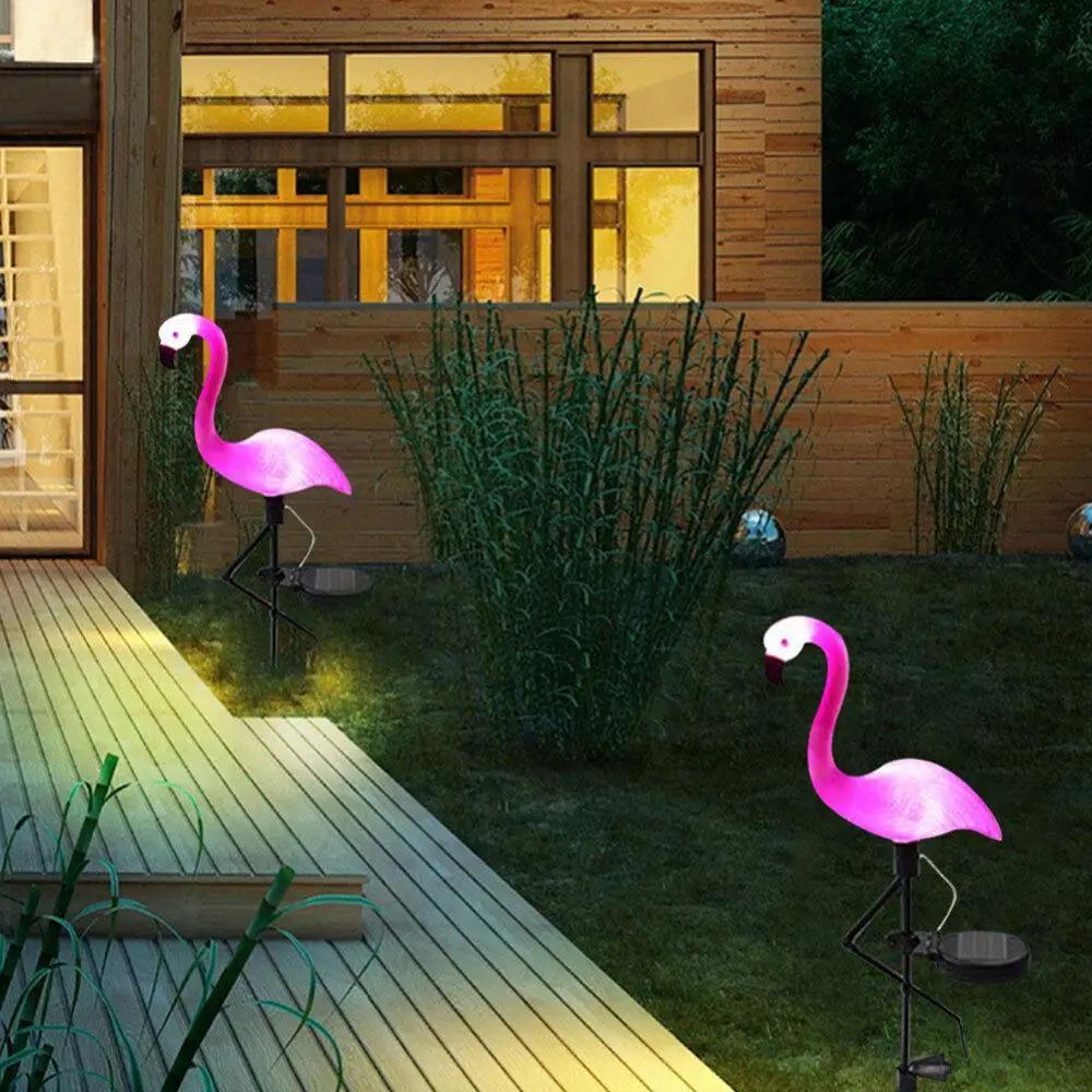 Flamingo Led Solar Garden Lamp Set For Pathway