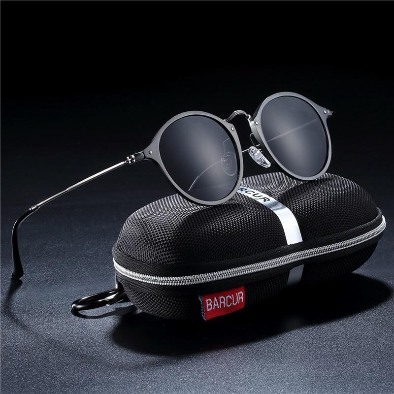 Vintage round sunglasses by Stevvex with dark lenses, metal frame UV400 protection 1 pair on Tampa Home & Garden Store