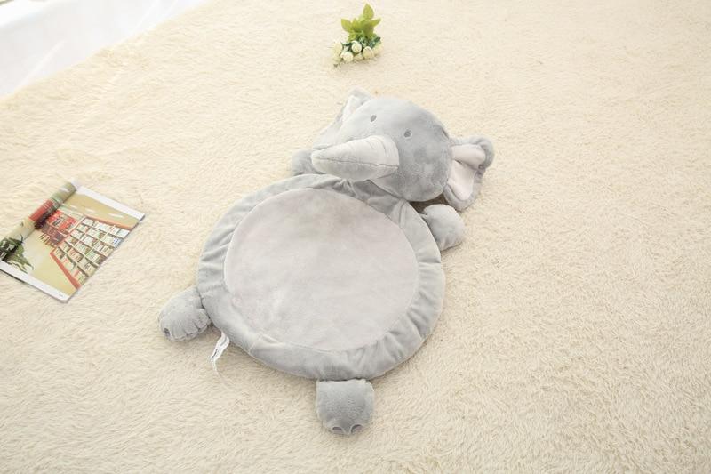 Stevvex plush elephant climbing carpet play mat in gray, soft cotton newborn floor mat for kids on Tampa Home & Garden Store