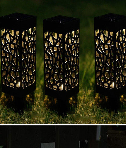 Stainless Steel Solar Lamp and Garden Pathway