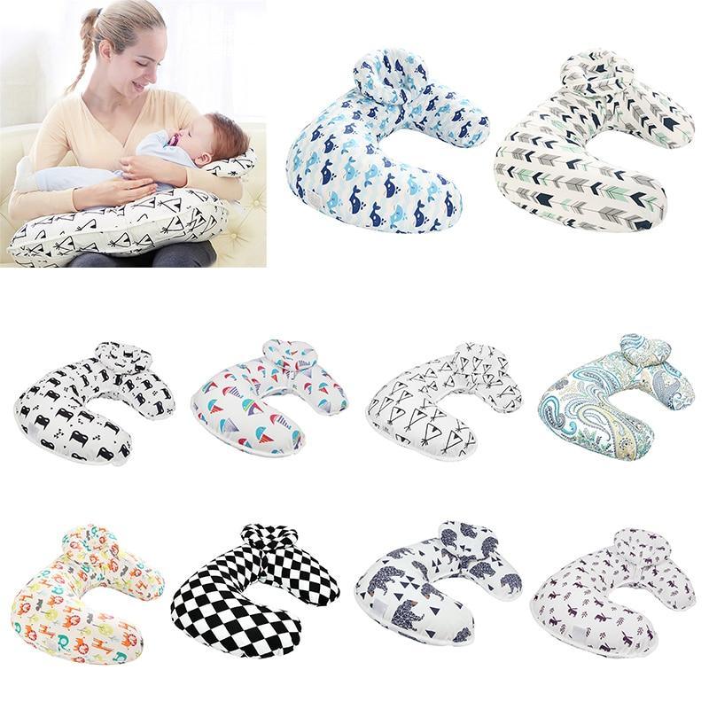Stevvex newborn nursing pillow U-shaped set in assorted prints for baby and kids with mom on Tampa Home & Garden Store