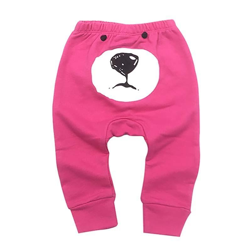 Stevvex pink baby pants with bear face, elastic waistband, 6-24 months Boys and Girls on Tampa Home & Garden Store