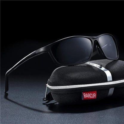 Stevvex luxury oversized square polarized sunglasses with UV400 protection, black frame on Tampa Home & Garden Store