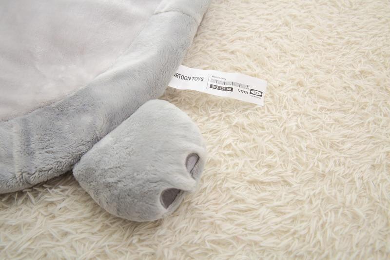 Plush climbing carpet play mat gray with elephant toy by Stevvex on cream shag rug on Tampa Home & Garden Store