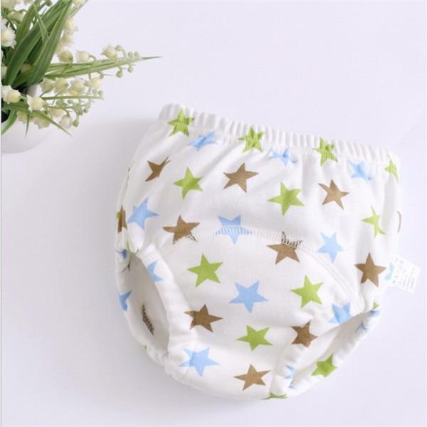 Stevvex cotton training pants diaper with multicolor star print, reusable cloth diaper on Tampa Home & Garden Store