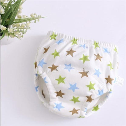 Stevvex cotton training pants diaper with multicolor star print, reusable cloth diaper on Tampa Home & Garden Store