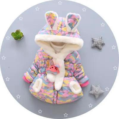 Lux Hooded Cotton Jacket for Baby Girls in Winter