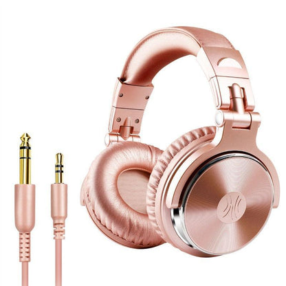 Stevvex rose-gold over-ear studio headphones with 3.5mm and 6.3mm jacks on Tampa Home & Garden Store