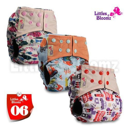 Stevvex 3-pack pocket cloth diapers with colorful prints for babies on Tampa Home & Garden Store