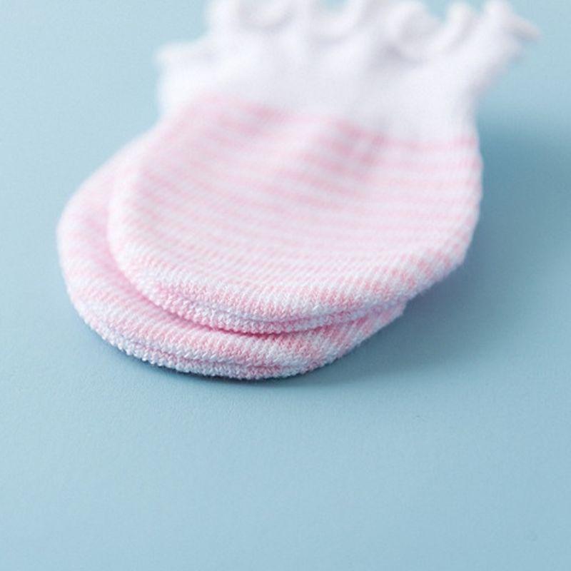 4-pair Stevvex newborn baby socks pink striped, soft breathable knit on Tampa Home & Garden Store