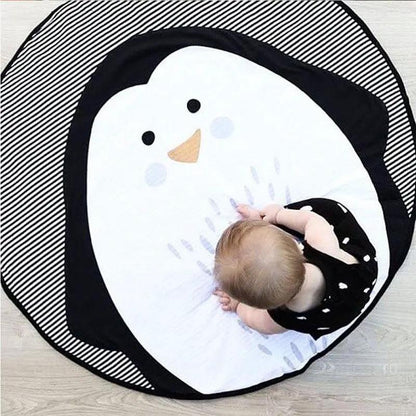 Cartoon Animals Baby Play Mat Round Pad for Kids