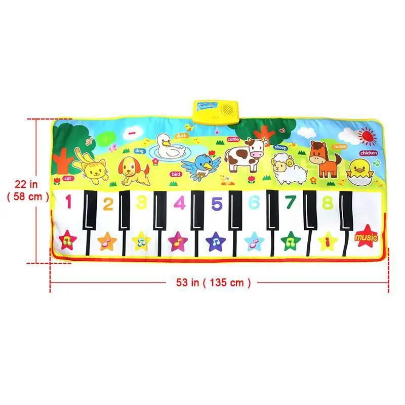 Musical Play Mat Piano With 8 Animal Sounds